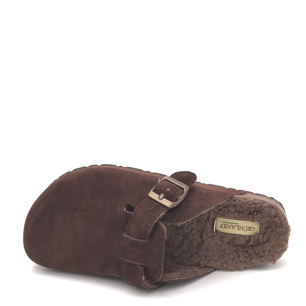 Zulian Calzature Ciabatta Bobo shearling marrone Online Outlet