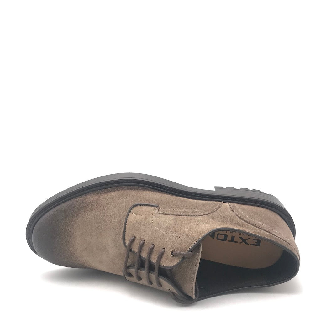 Zulian Calzature Allacciata in crosta anticata taupe Grandi sconti
