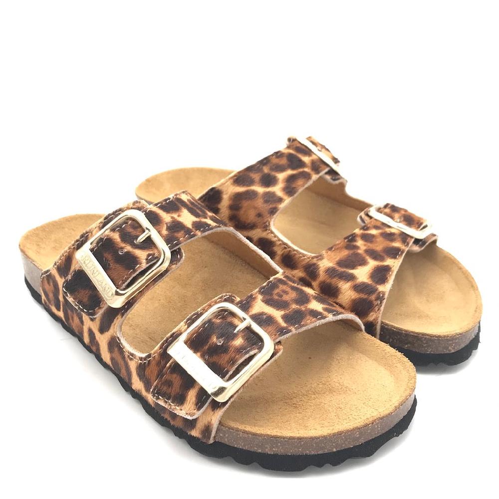 Zulian Calzature Ciabatta Sara doppia fibbia animalier Officina