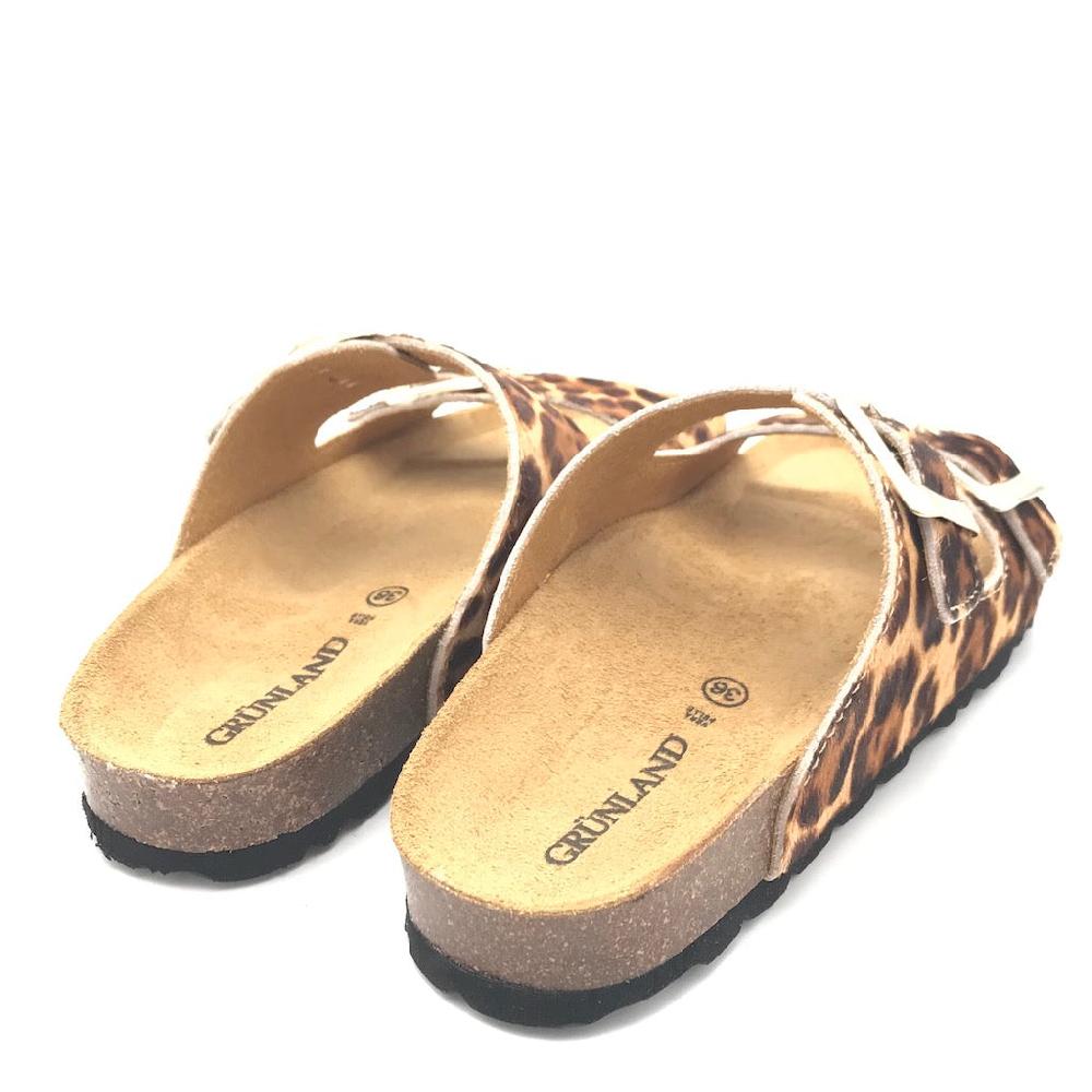 Zulian Calzature Ciabatta Sara doppia fibbia animalier Officina