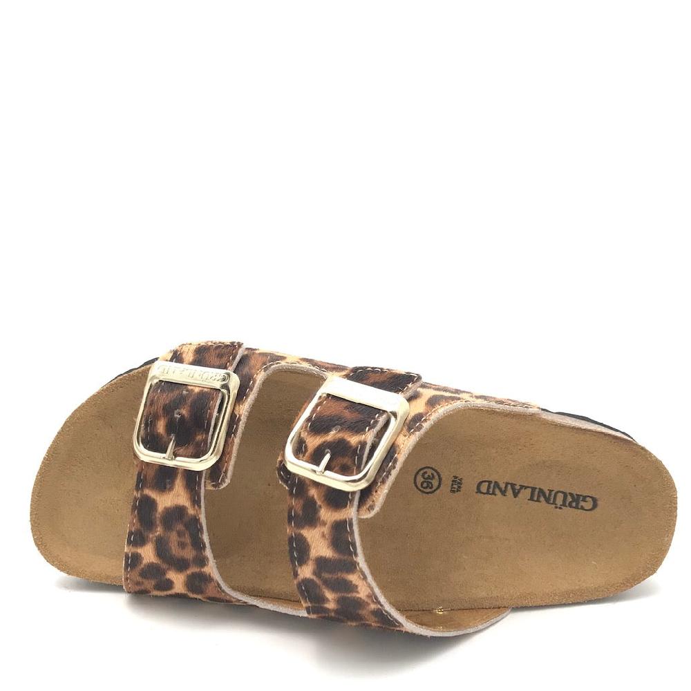 Zulian Calzature Ciabatta Sara doppia fibbia animalier Officina