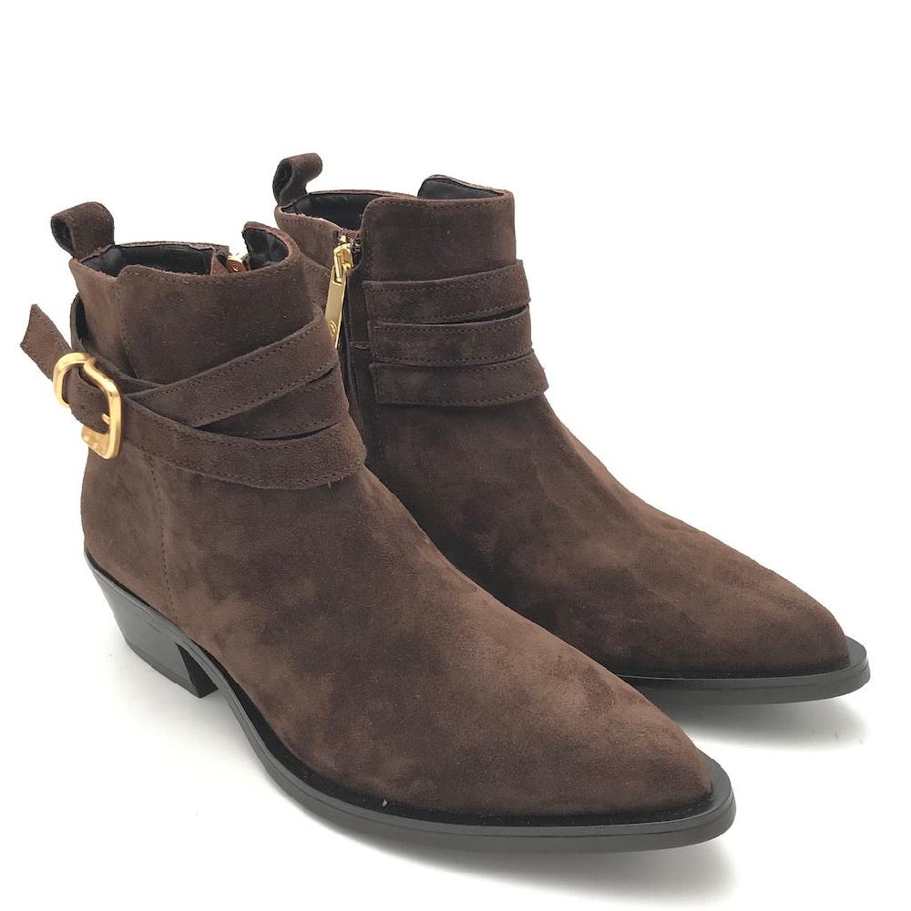 Zulian Calzature Texano in crosta moro Sconti questo mese