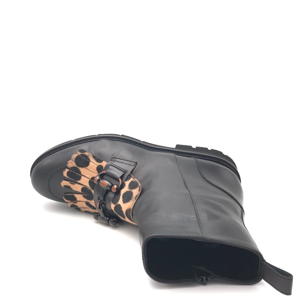 Zulian Calzature Tronchetto nero animalier Acquista Ora