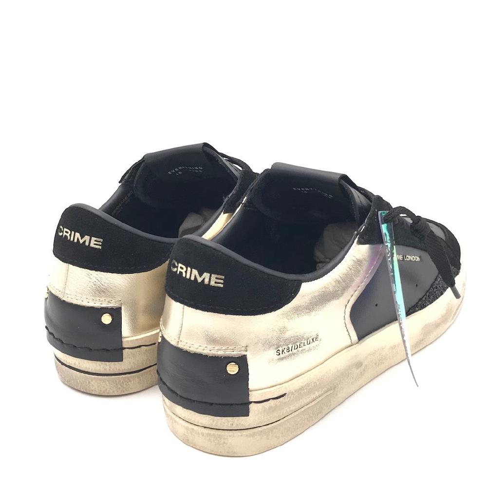 Zulian Calzature Sneakers SK8 Delux nera-oro Presa