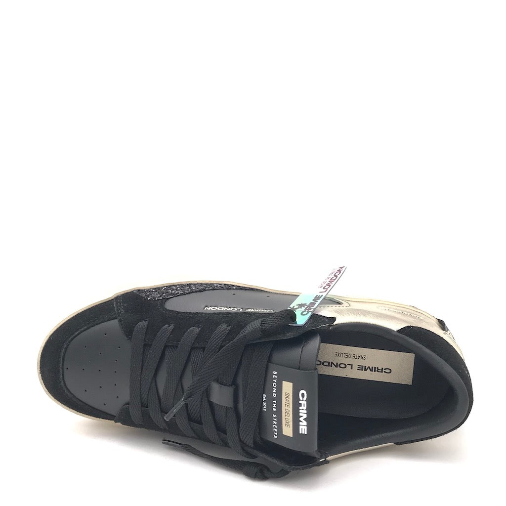 Zulian Calzature Sneakers SK8 Delux nera-oro Presa