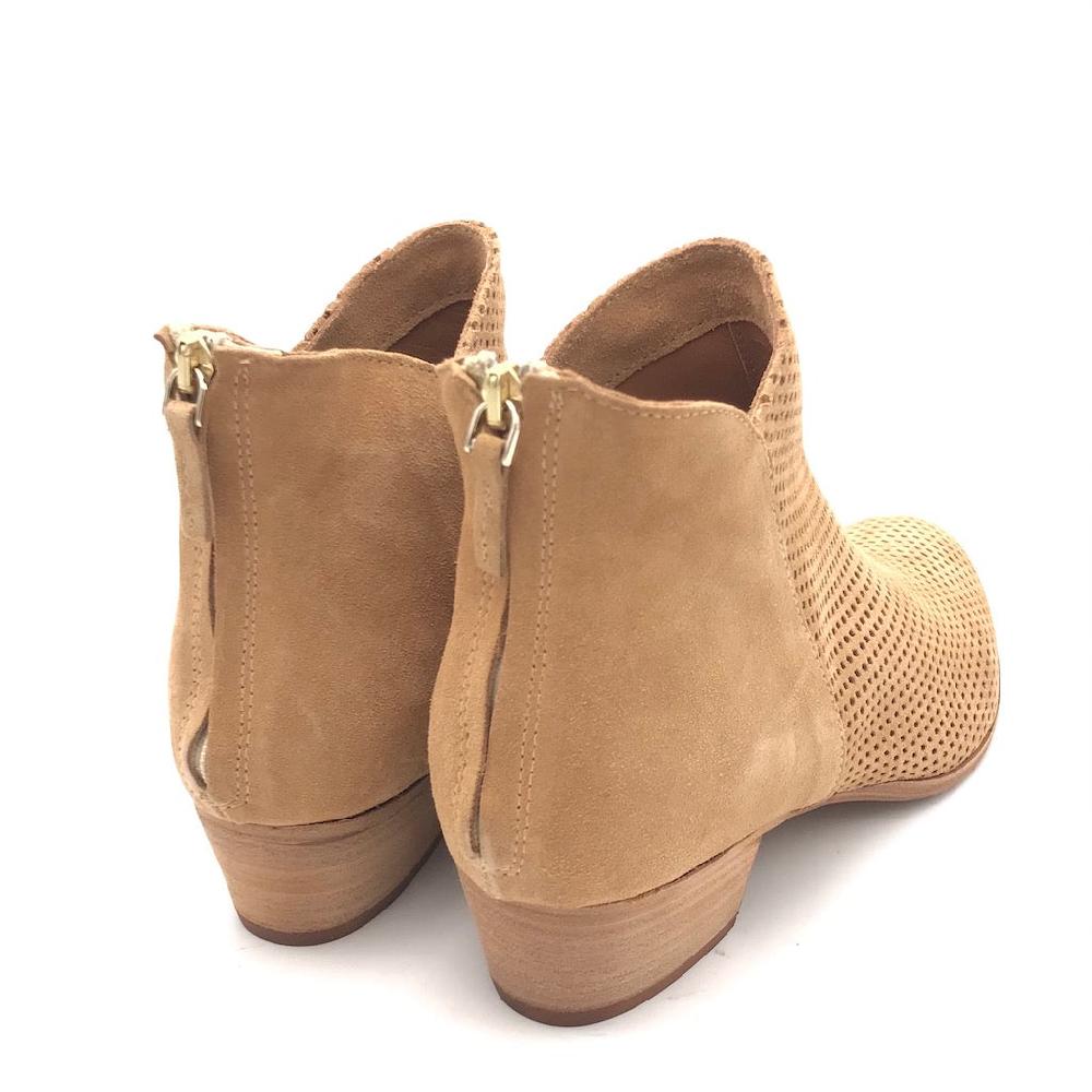 Zulian Calzature Tronchetto forato in crosta beige Vendita Calda