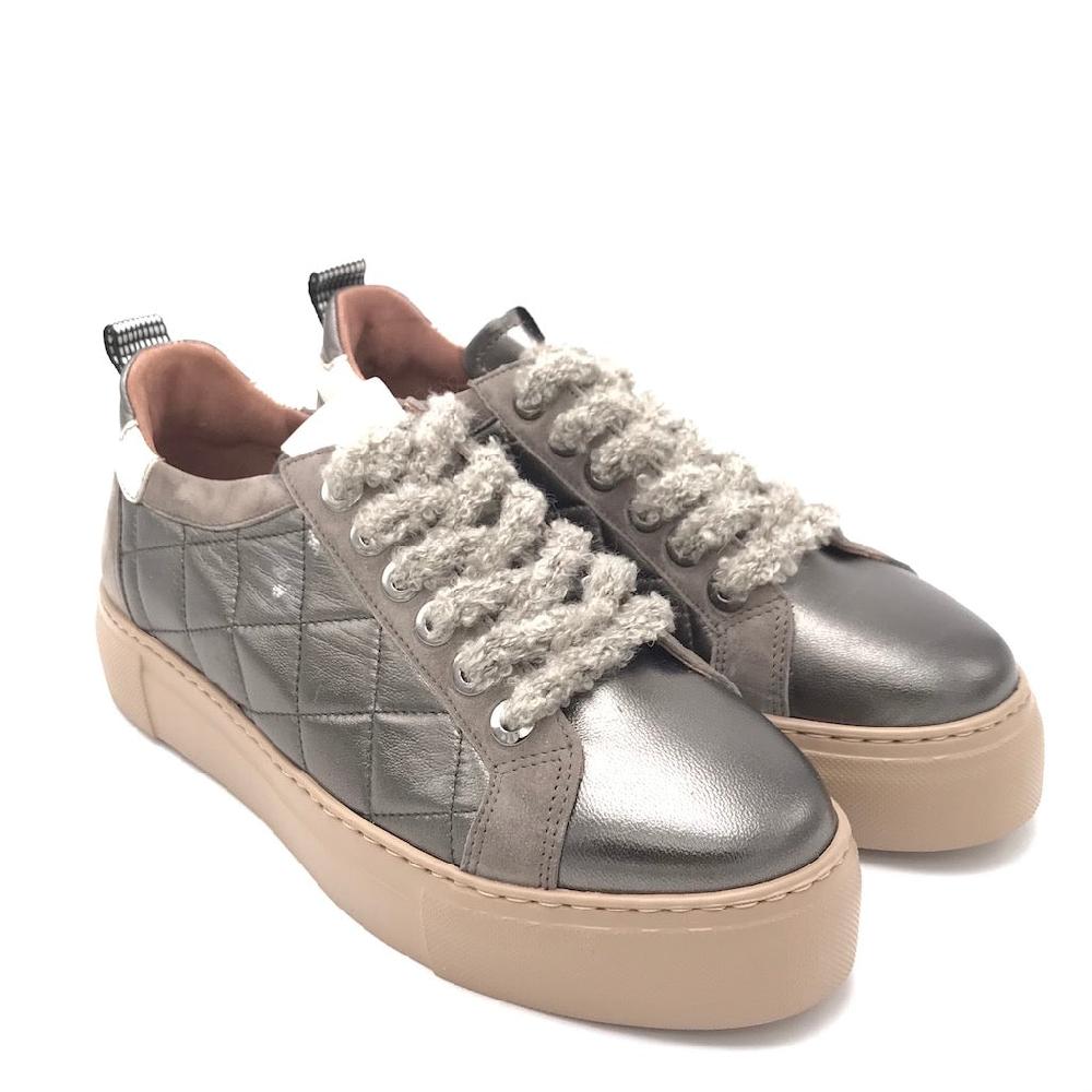 Zulian Calzature Sneakers trapuntata antracite Vendita calda