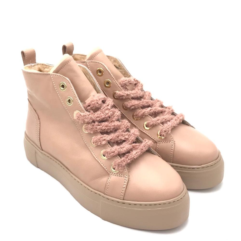 Zulian Calzature Sneakers alta nude Offerta migliore
