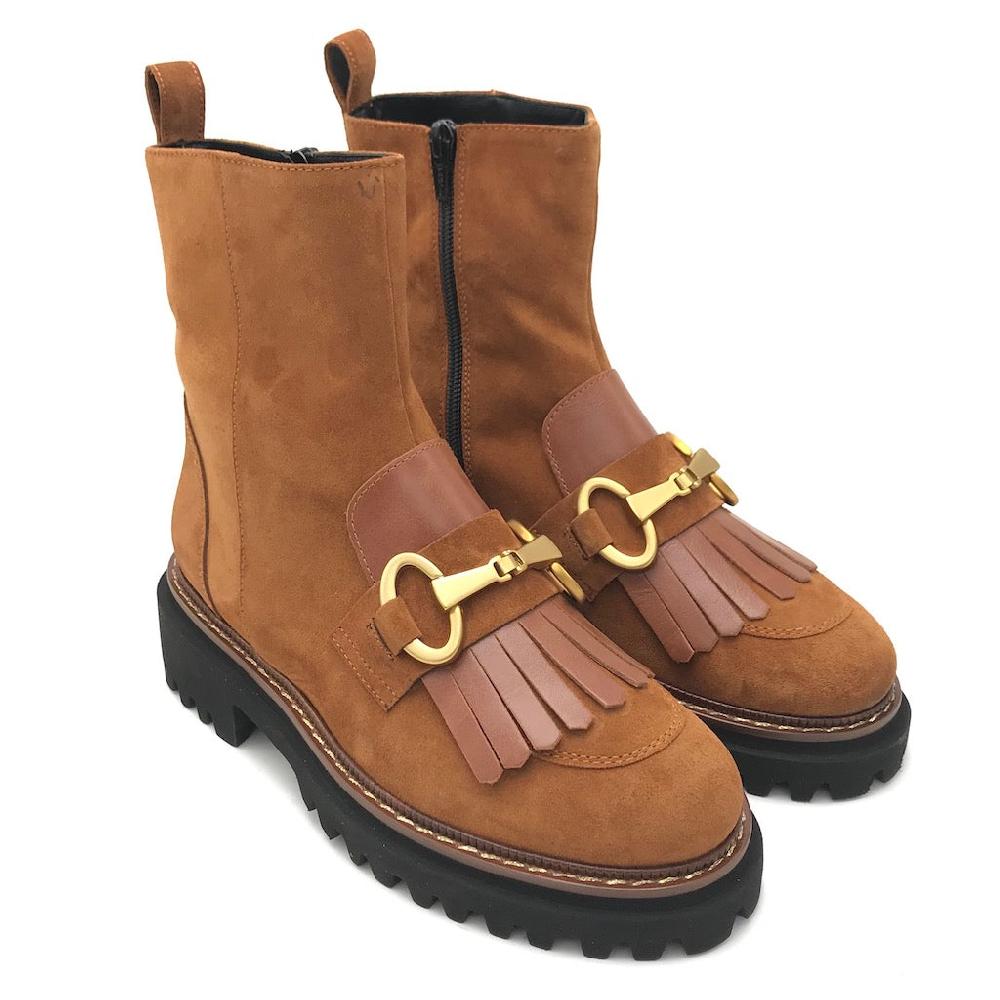 Zulian Calzature Tronchetto velour cuoio Offerta temporanea