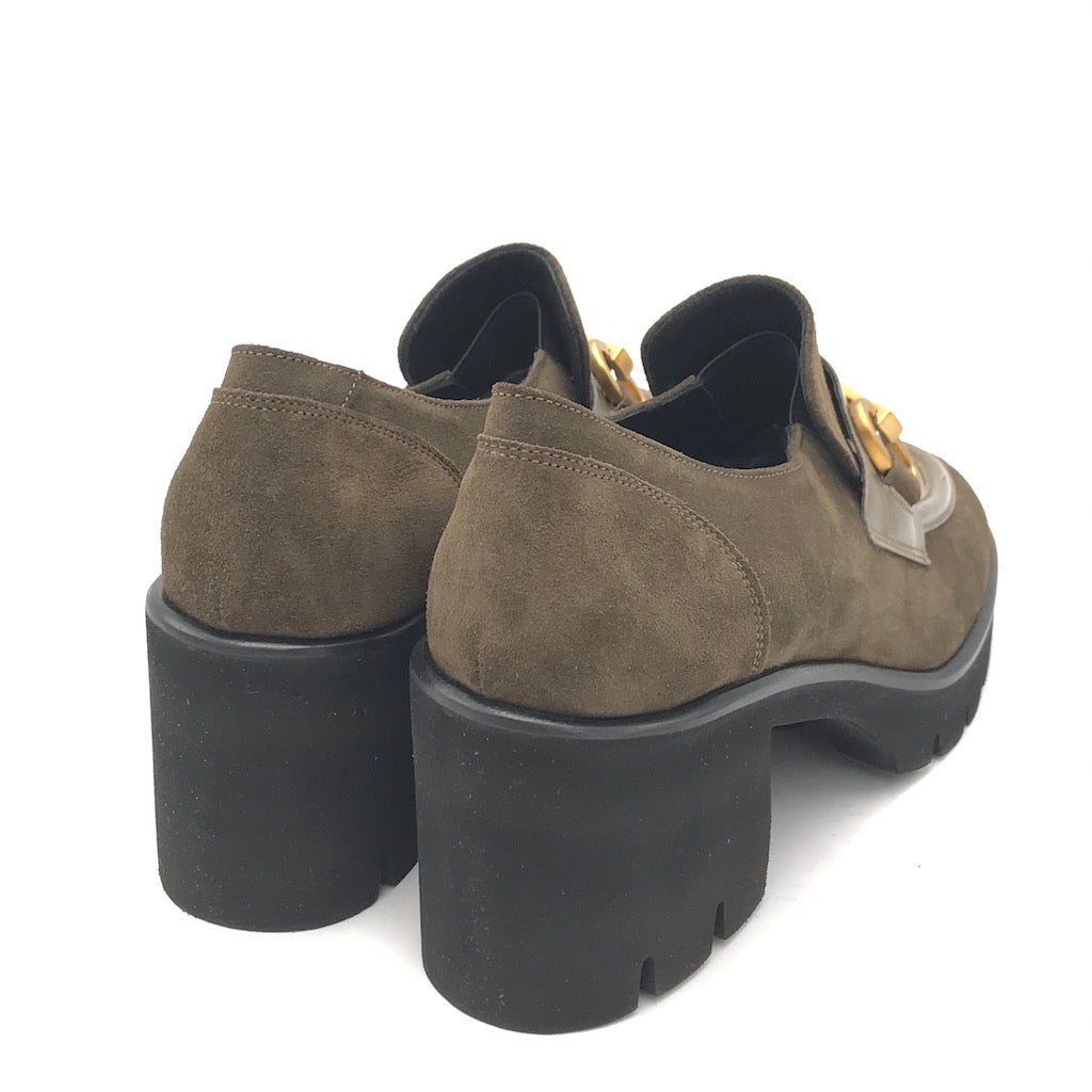 Zulian Calzature Mocassino velour oliva Offerte esclusive