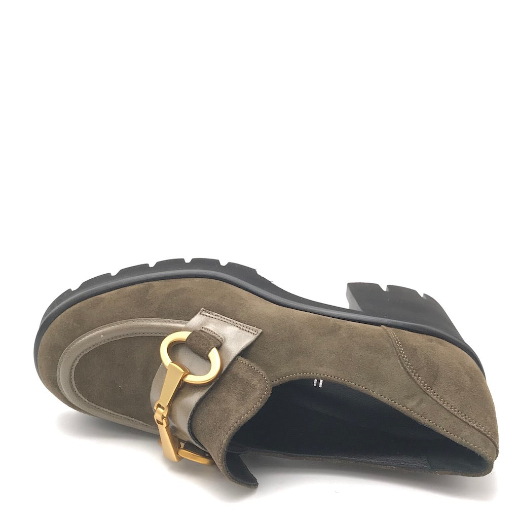 Zulian Calzature Mocassino velour oliva Offerte esclusive