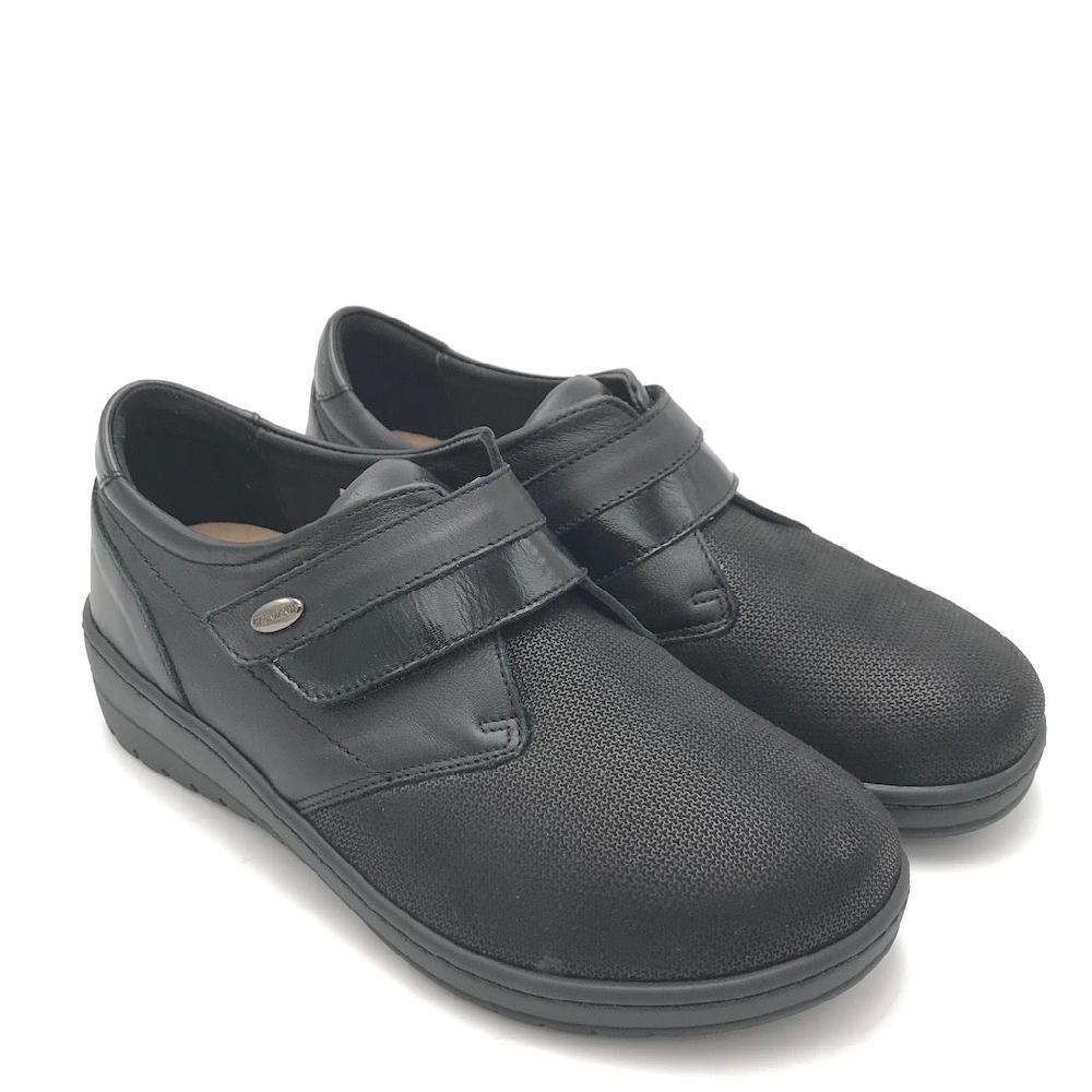 Zulian Calzature Scarpa Nile velcro nera Grandi sconti