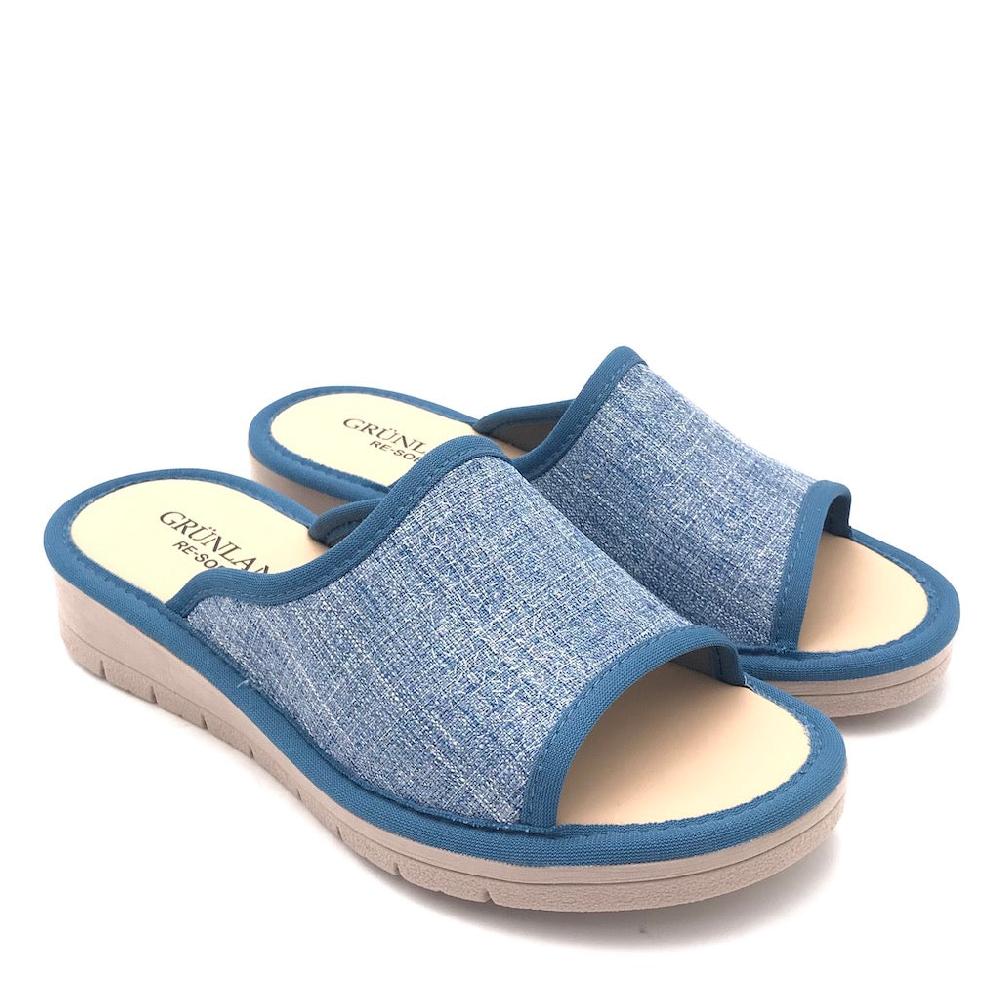 Zulian Calzature Ciabatta Dola tessuto jeans Ritorno libero