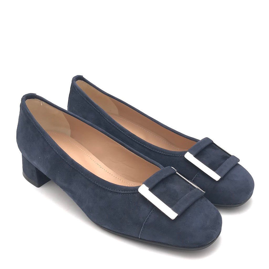 Zulian Calzature Ballerina in camoscio blu Rilascio limitato