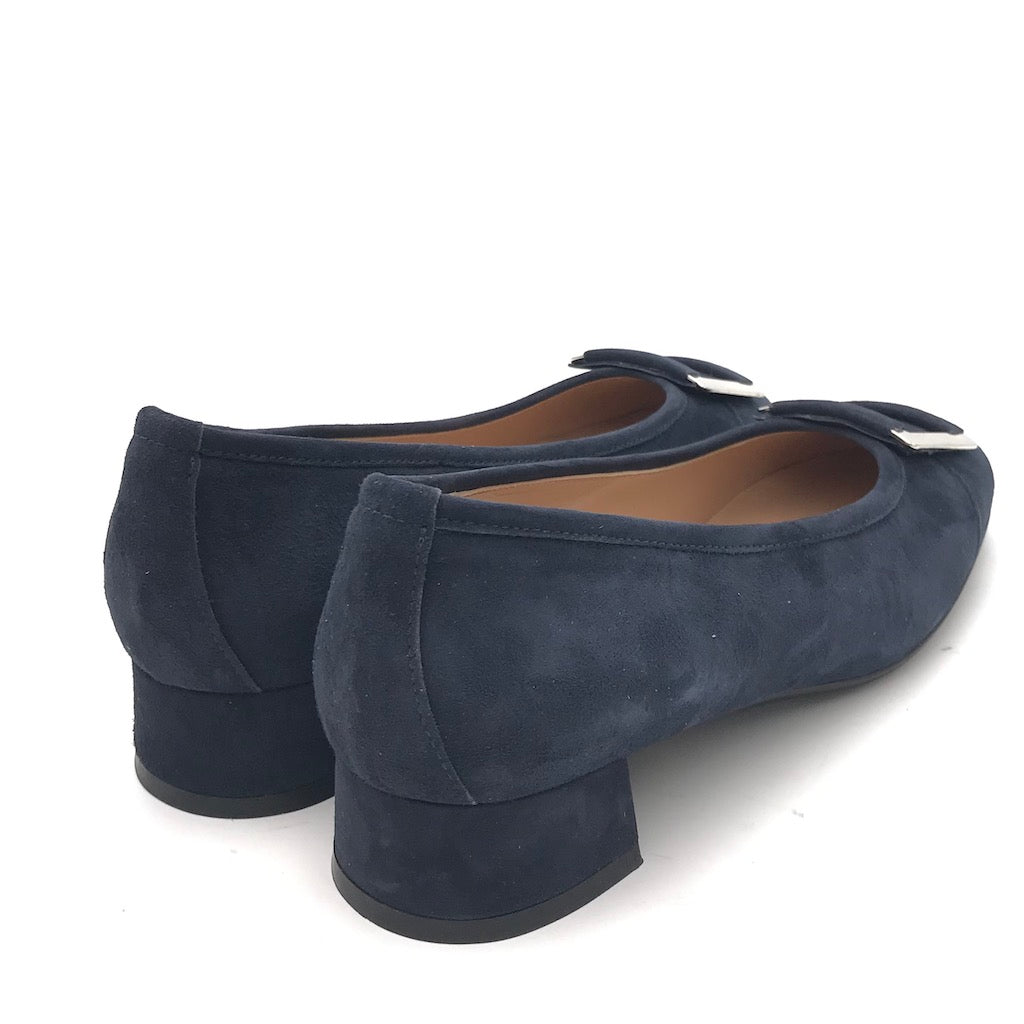 Zulian Calzature Ballerina in camoscio blu Rilascio limitato