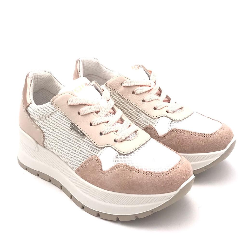 Zulian Calzature Sneakers Kola cipria-bianco Promozione temporanea