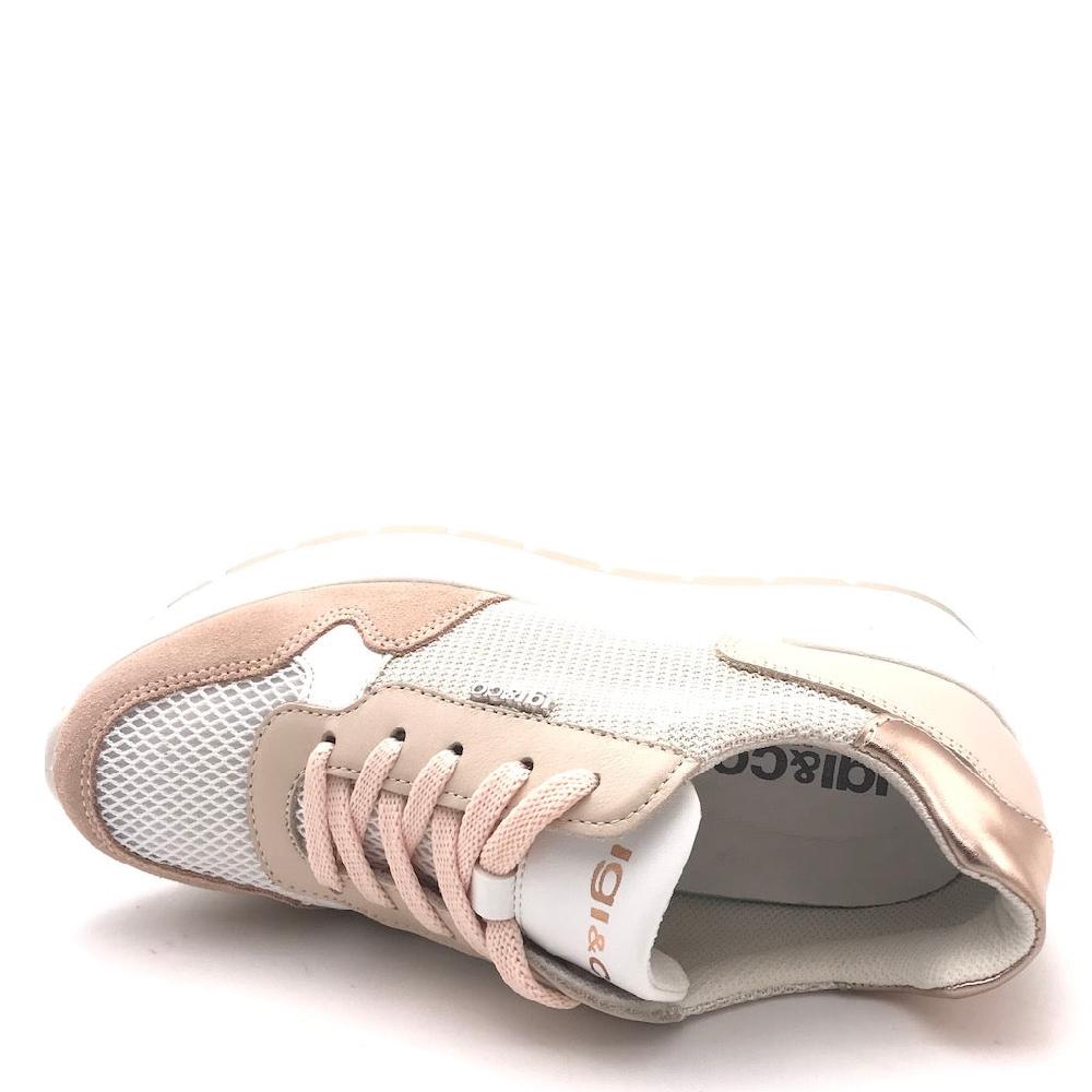 Zulian Calzature Sneakers Kola cipria-bianco Promozione temporanea