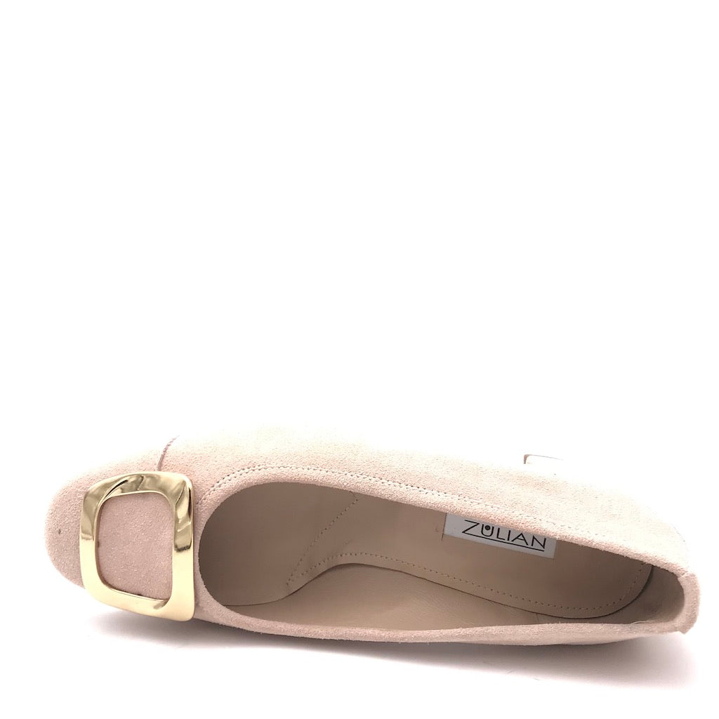 Zulian Calzature Ballerina in camoscio pesca Offerta speciale della fabbrica