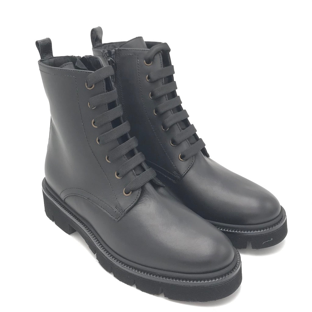 Zulian Calzature Anfibio in vitello nero Promozione Limitata