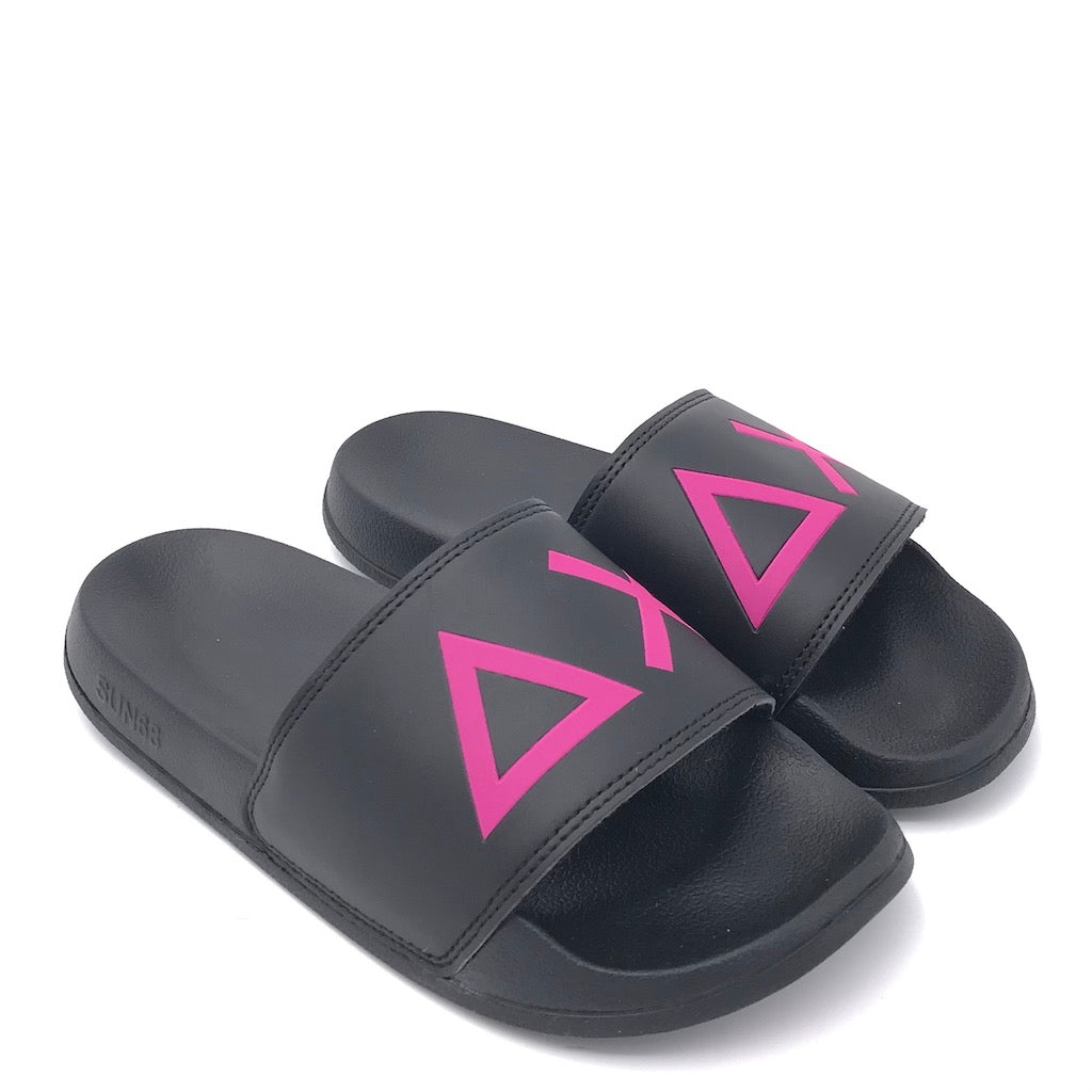 Zulian Calzature Ciabatta Slipper logo nera Prezzo Ridotto