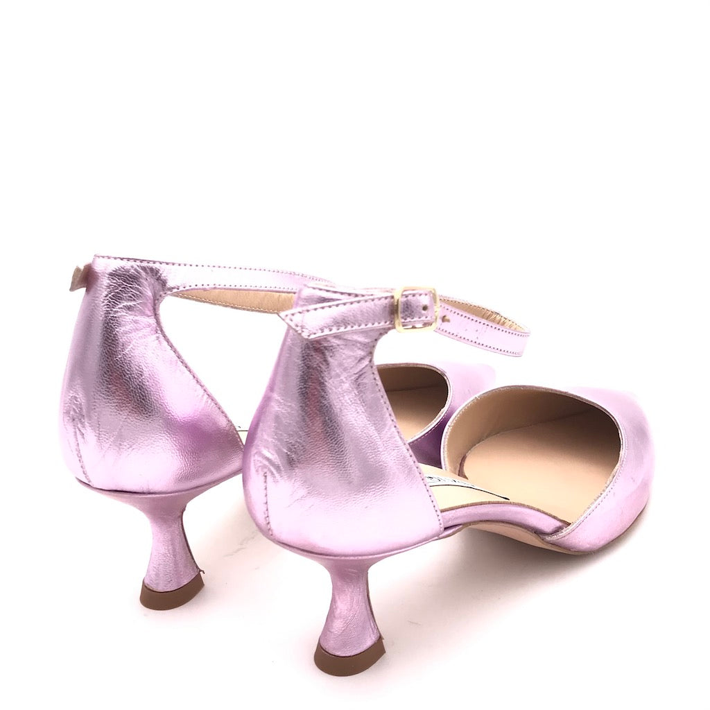 Zulian Calzature Scarpa in pelle laminata lilla Novità