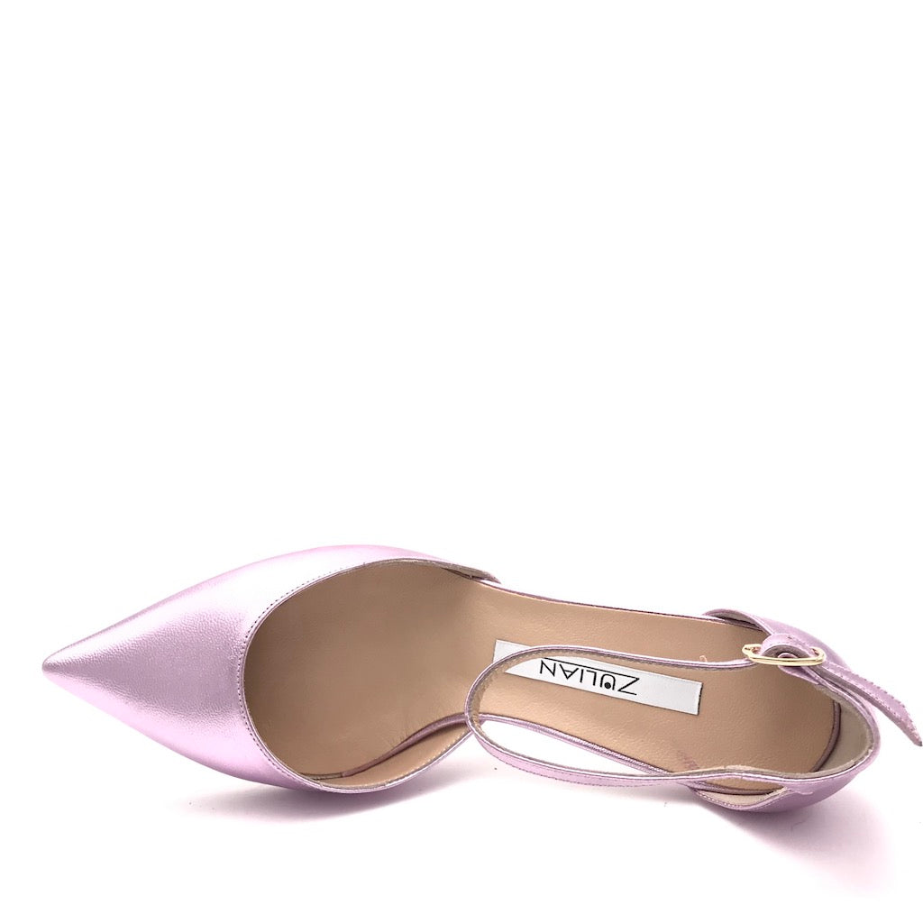 Zulian Calzature Scarpa in pelle laminata lilla Novità
