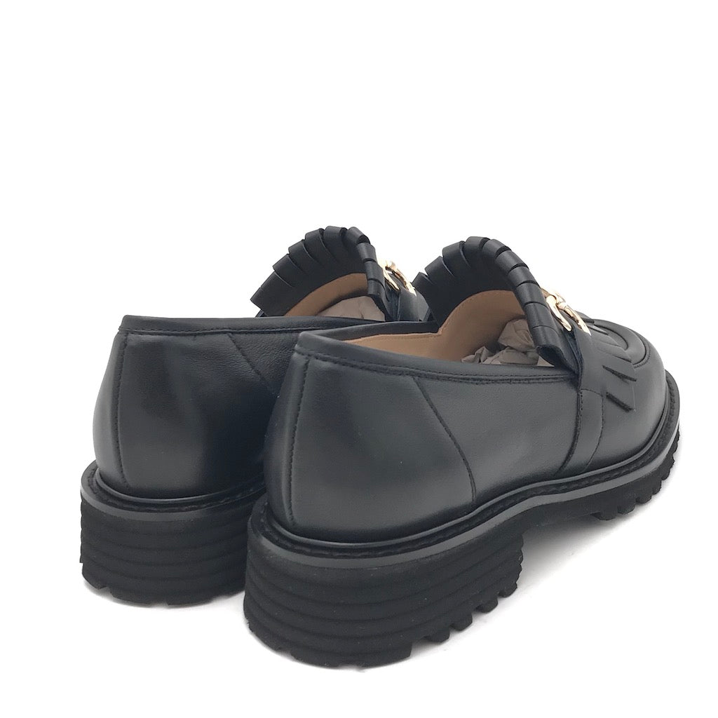 Zulian Calzature Mocassino Lina frangia nero Online