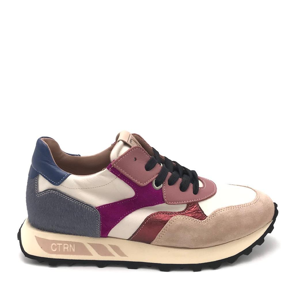 Zulian Calzature Sneakers running multicolor-off white Vendita Calda