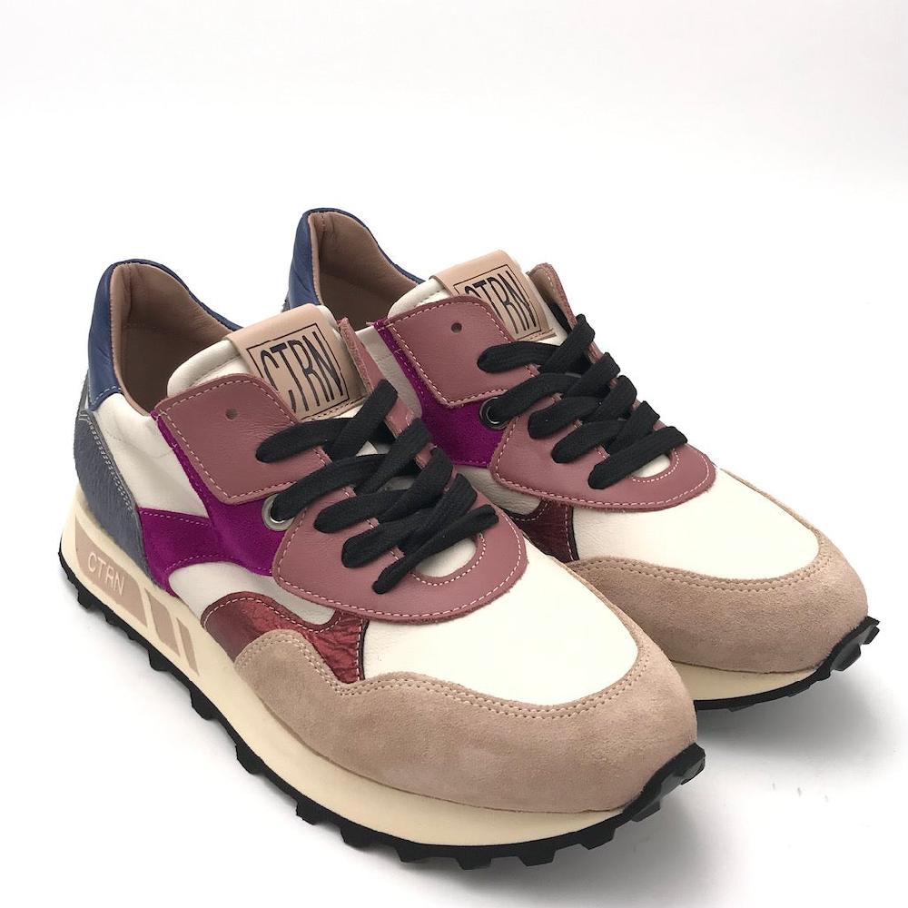 Zulian Calzature Sneakers running multicolor-off white Vendita Calda