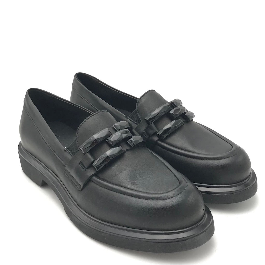 Zulian Calzature Mocassino in nappa nera Offerta per la Festa della Mamma