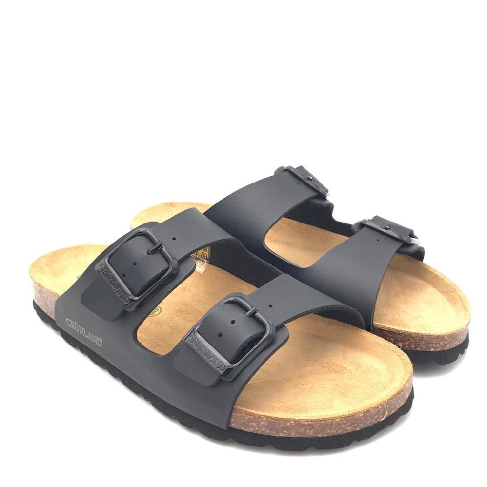 Zulian Calzature Ciabatta Sara doppia fibbia nera Online Outlet