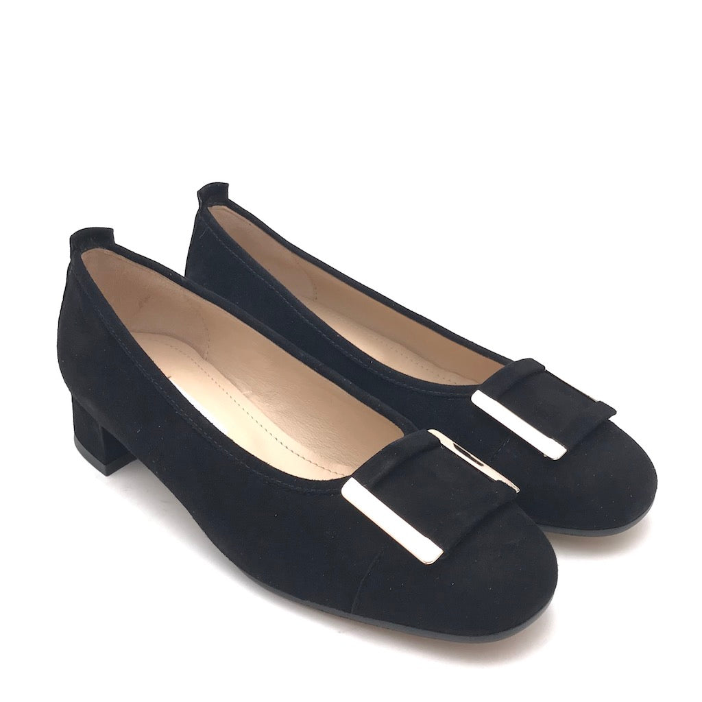Zulian Calzature Ballerina in camoscio nero Offerta temporanea