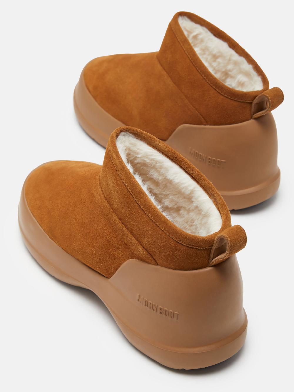 Moon Boot STIVALE LUNA LOW COGNAC IN PELLE SCAMOSCIATA Vendita