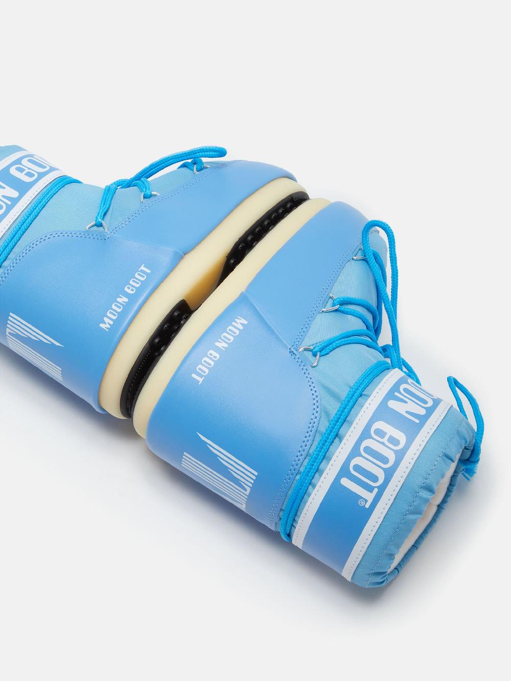 Moon Boot ICON LOW NYLON AZZURRO Spedizione Gratuita