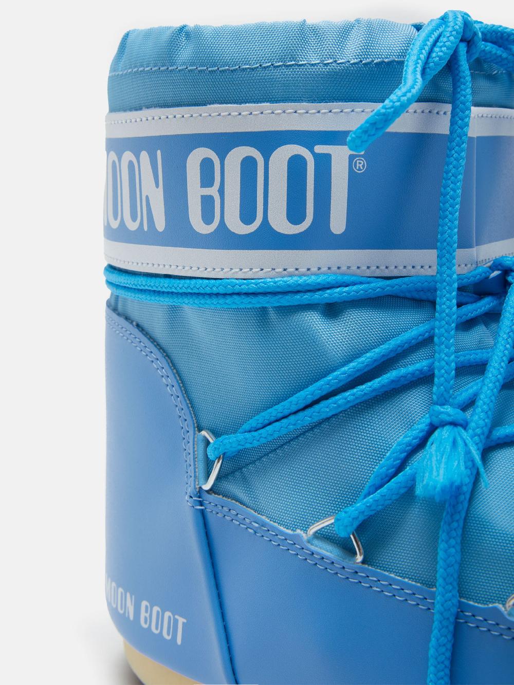 Moon Boot ICON LOW NYLON AZZURRO Spedizione Gratuita