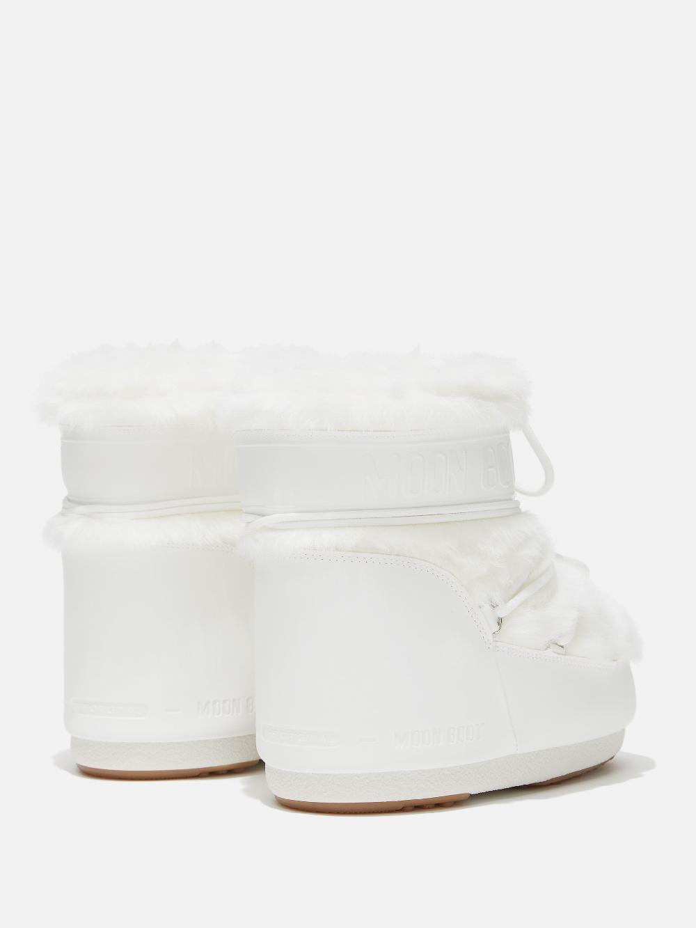 Moon Boot ICON LOW BIANCO IN ECOPELLICCIA Prezzo Ridotto