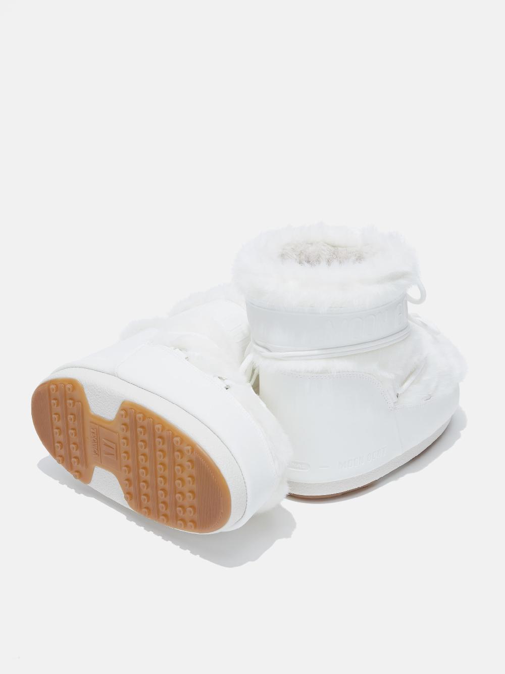 Moon Boot ICON LOW BIANCO IN ECOPELLICCIA Prezzo Ridotto