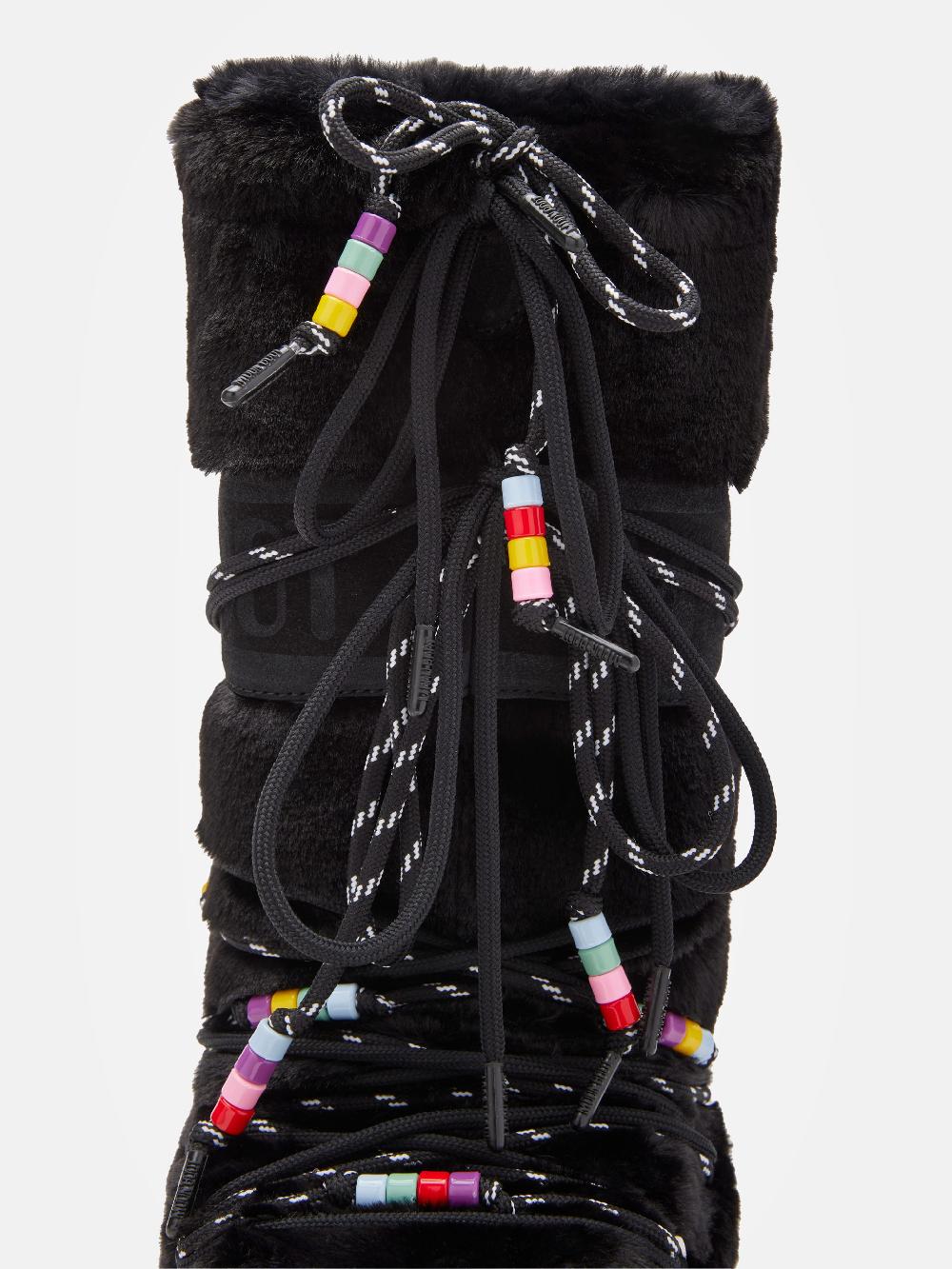 Moon Boot ICON FAUX-FUR BEADS NERO Convenienza