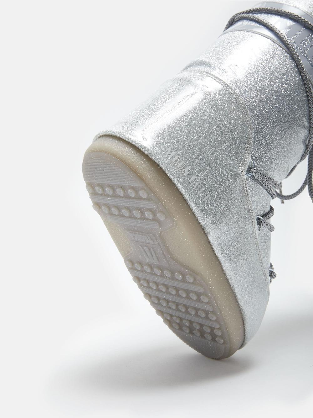 Moon Boot ICON GLITTER ARGENTO In Vendita