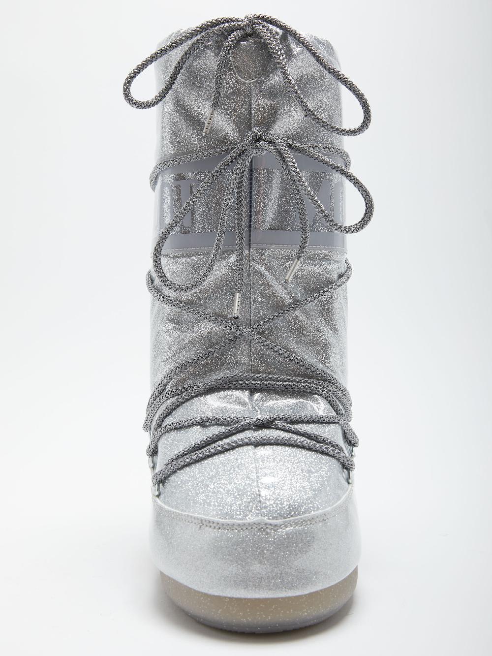 Moon Boot ICON GLITTER ARGENTO In Vendita