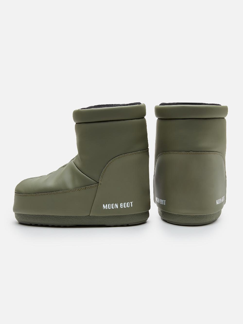 Moon Boot ICON LOW KHAKI IN GOMMA SENZA LACCI Saldi