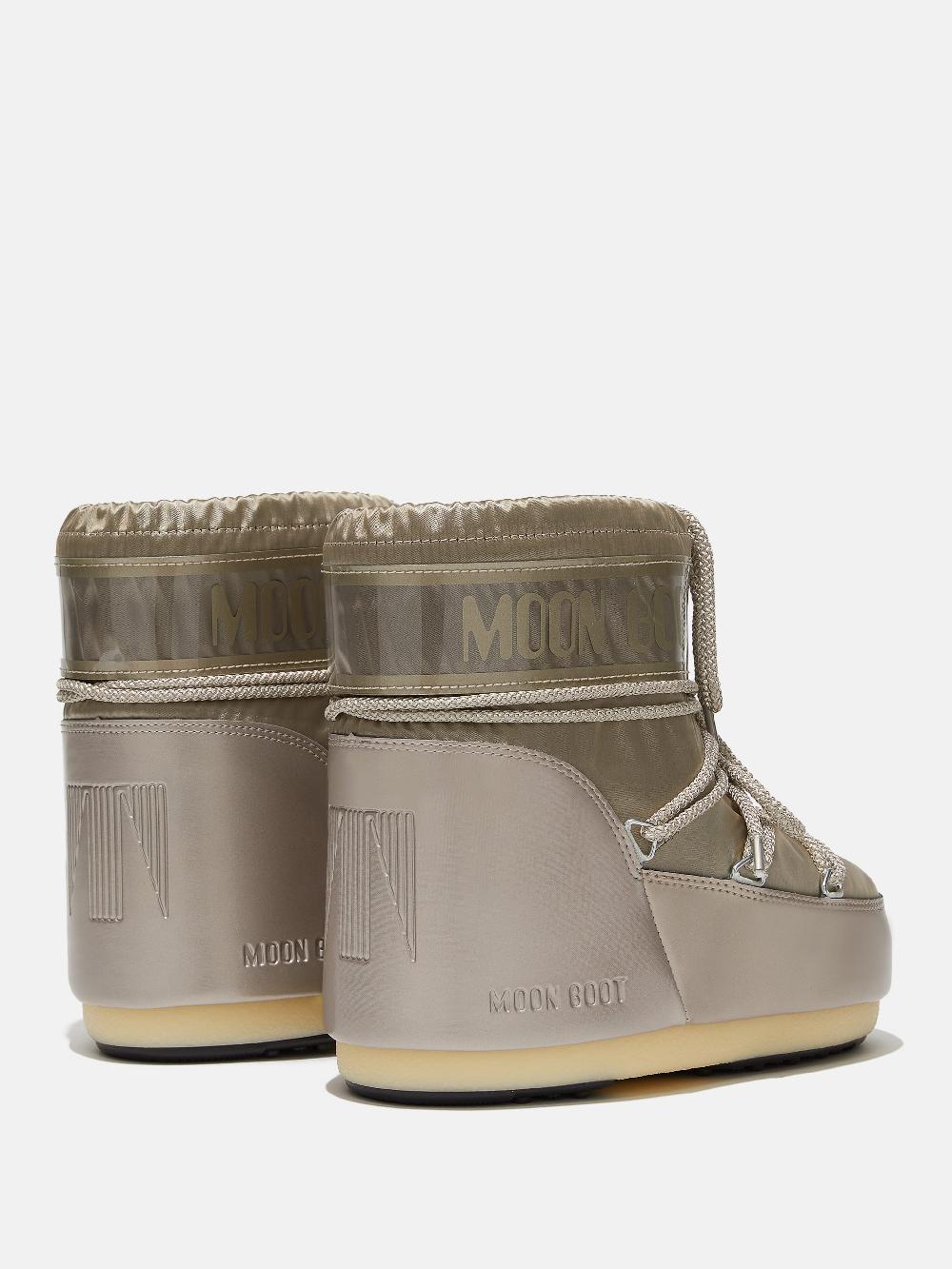 Moon Boot ICON LOW GLANCE PLATINO IN RASO Hotsell