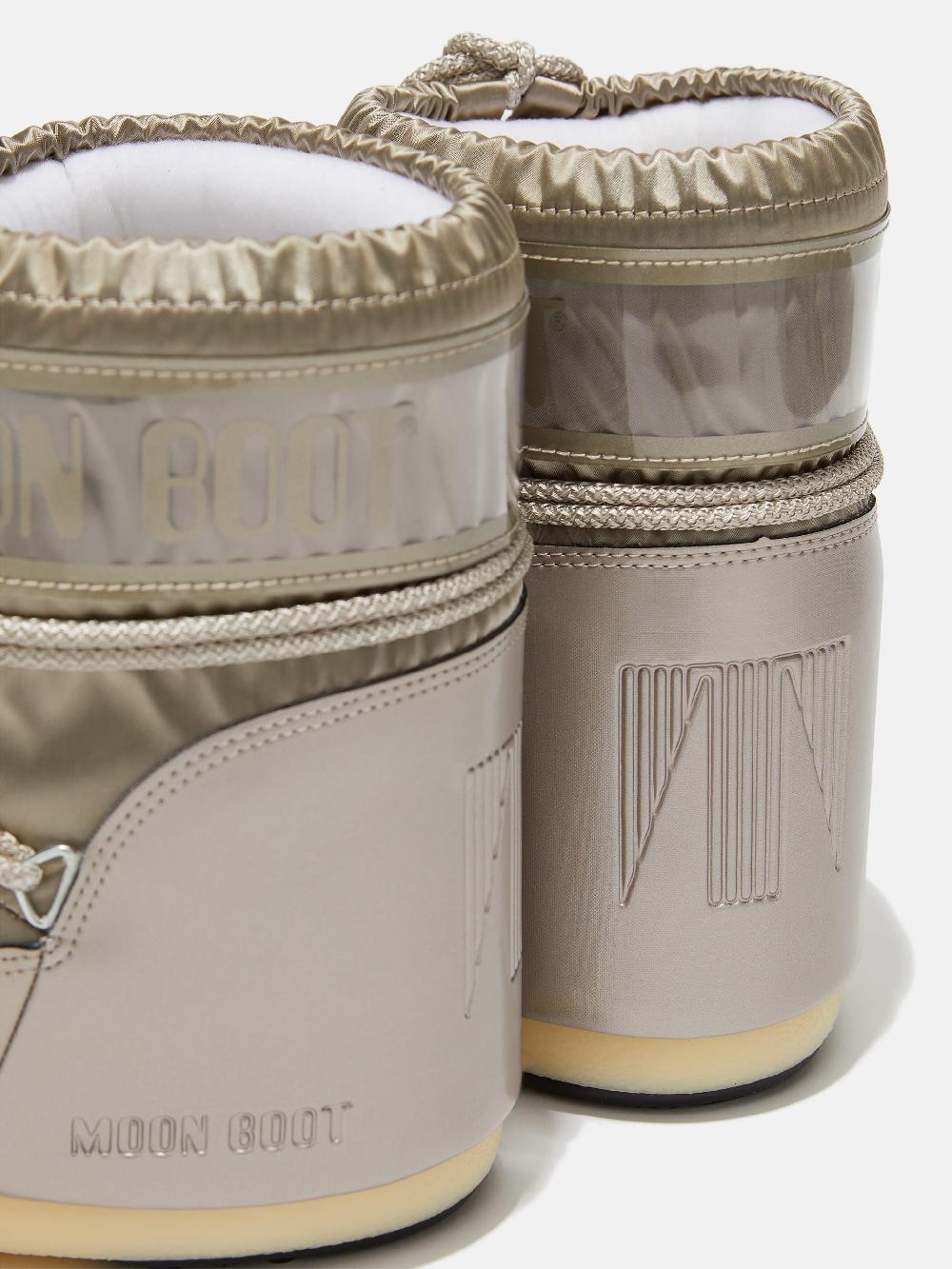 Moon Boot ICON LOW GLANCE PLATINO IN RASO Hotsell