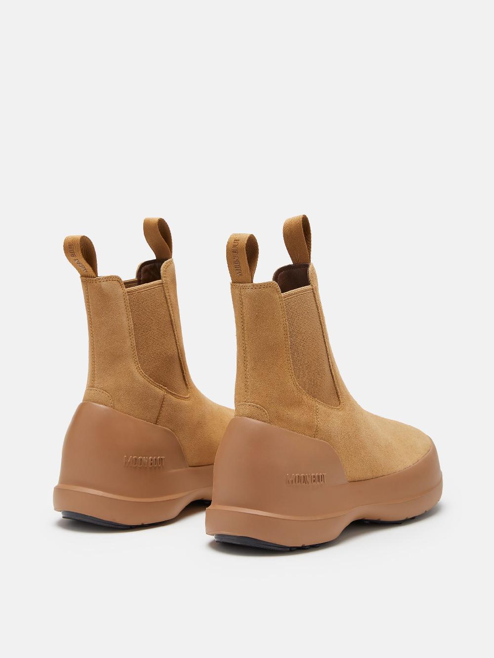Moon Boot STIVALE LUNA CHELSEA BEIGE IN PELLE SCAMOSCIATA Negozio