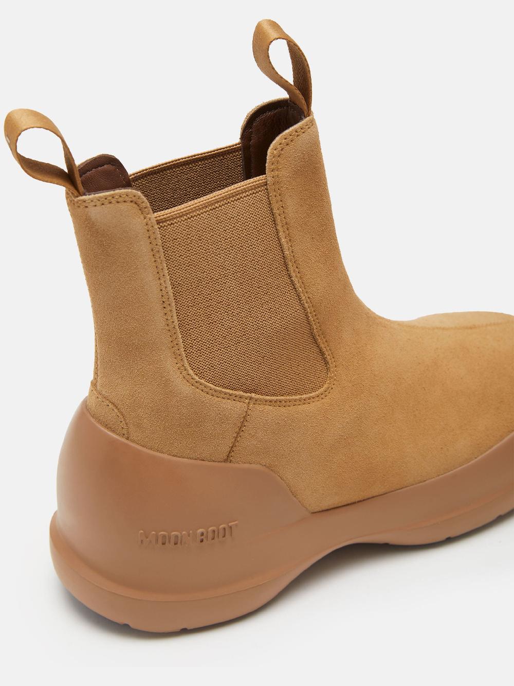 Moon Boot STIVALE LUNA CHELSEA BEIGE IN PELLE SCAMOSCIATA Negozio