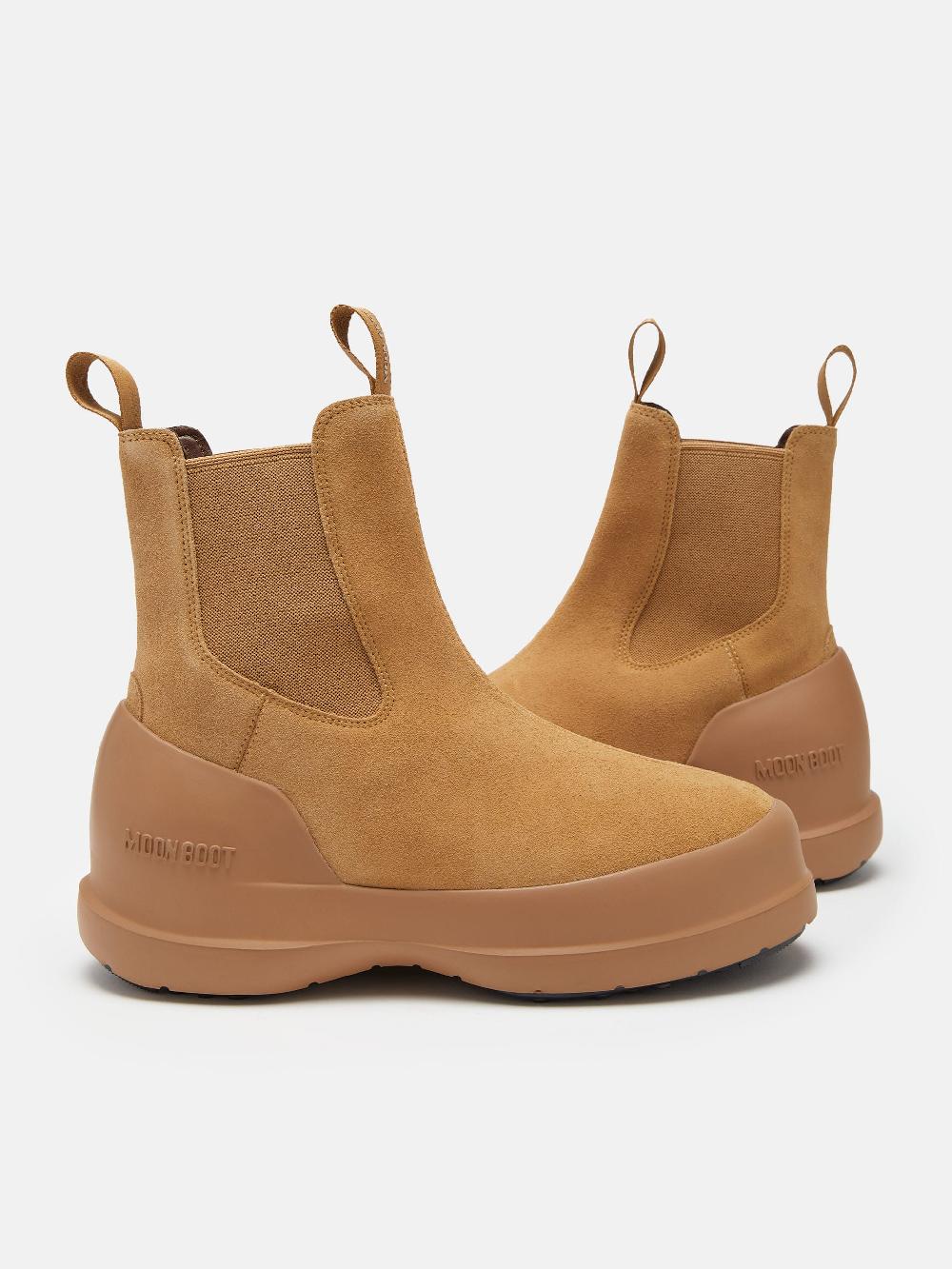 Moon Boot STIVALE LUNA CHELSEA BEIGE IN PELLE SCAMOSCIATA Negozio