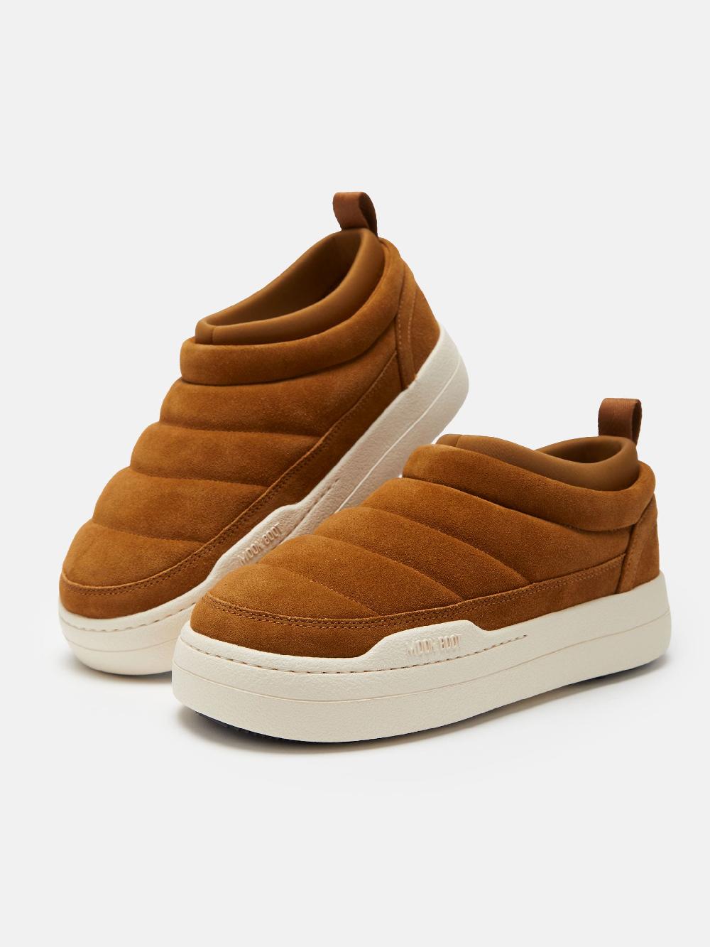 Moon Boot PARK SOFT COGNAC IN PELLE SCAMOSCIATA 2025