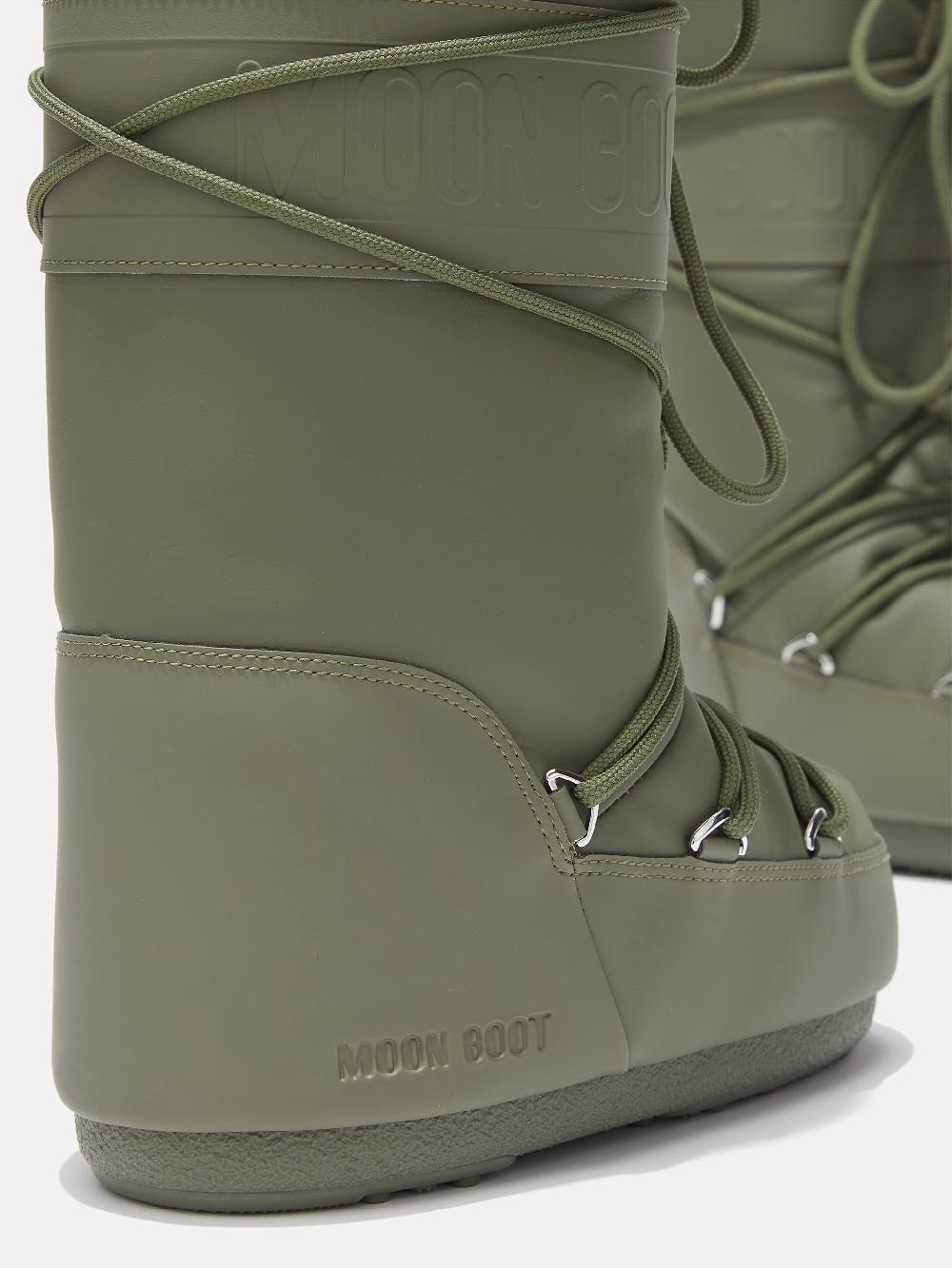 Moon Boot ICON RUBBER KAKI Nuovo