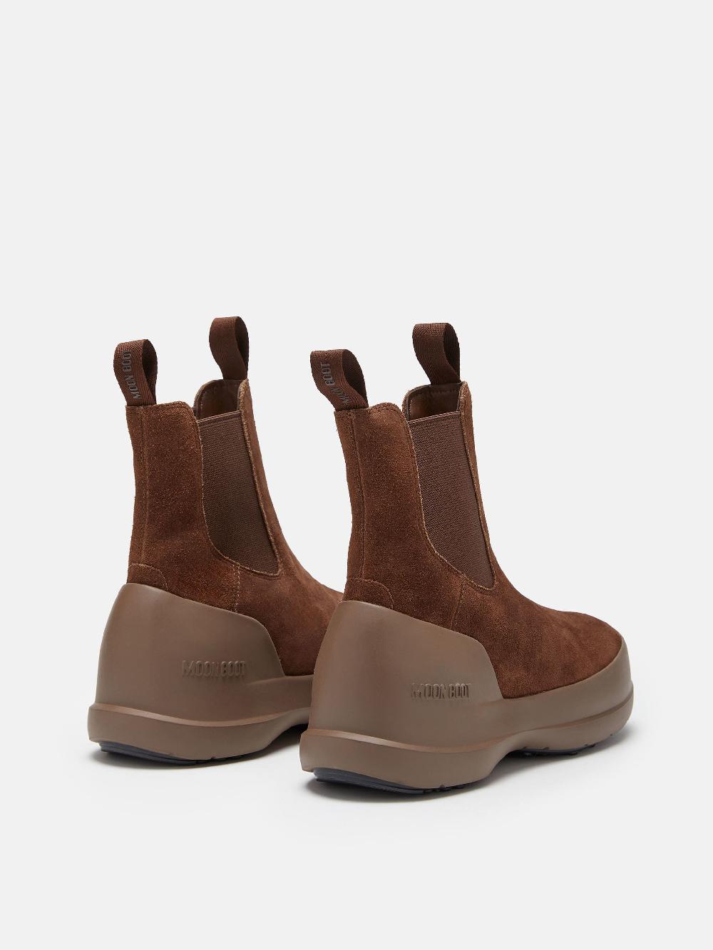 Moon Boot STIVALE LUNA CHELSEA MARRONE IN PELLE SCAMOSCIATA Pezzi Unici