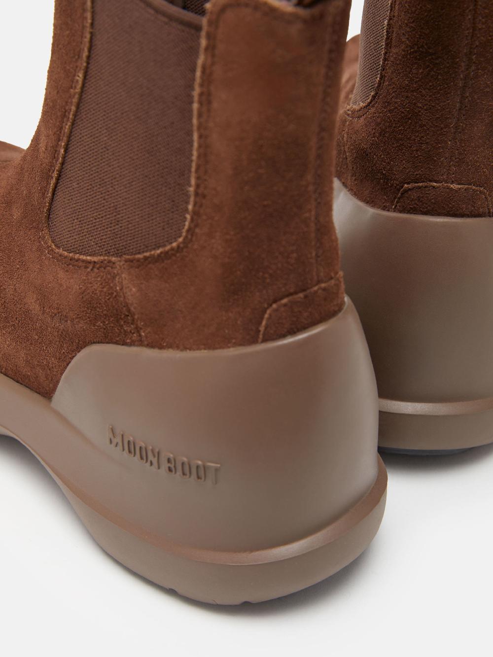 Moon Boot STIVALE LUNA CHELSEA MARRONE IN PELLE SCAMOSCIATA Pezzi Unici